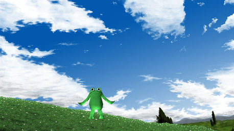 3D回転カエル